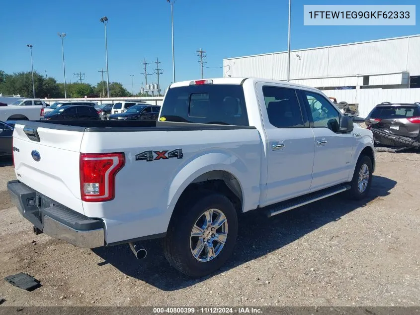 2016 Ford F-150 Xlt VIN: 1FTEW1EG9GKF62333 Lot: 40800399