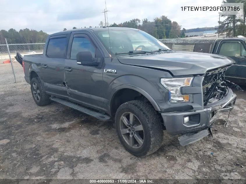 2016 Ford F-150 Xlt VIN: 1FTEW1EP2GFD17186 Lot: 40800953