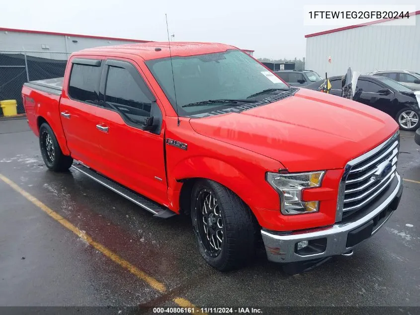 2016 Ford F-150 Xlt VIN: 1FTEW1EG2GFB20244 Lot: 40806161