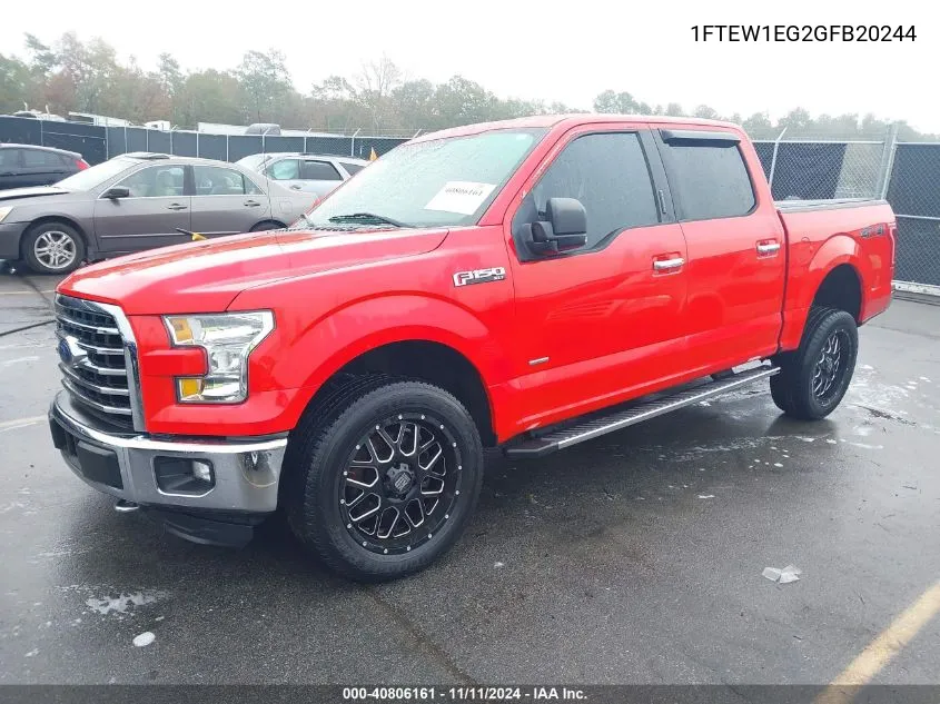 2016 Ford F-150 Xlt VIN: 1FTEW1EG2GFB20244 Lot: 40806161