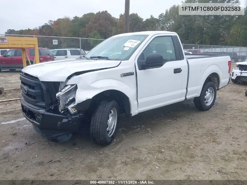 2016 Ford F-150 Xl VIN: 1FTMF1C80GFD32583 Lot: 40807382