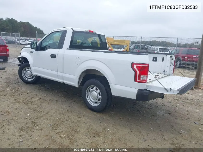 2016 Ford F-150 Xl VIN: 1FTMF1C80GFD32583 Lot: 40807382