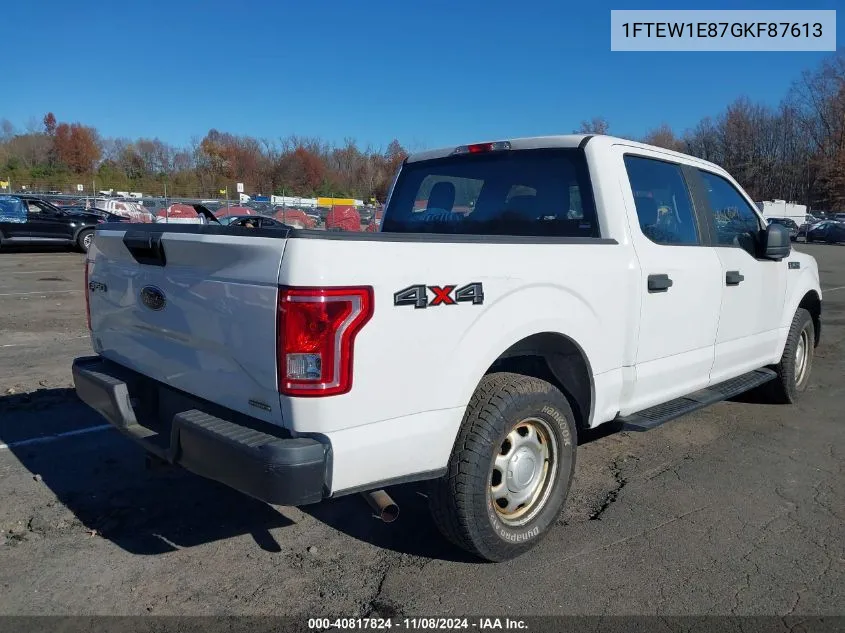 2016 Ford F-150 Xl VIN: 1FTEW1E87GKF87613 Lot: 40817824