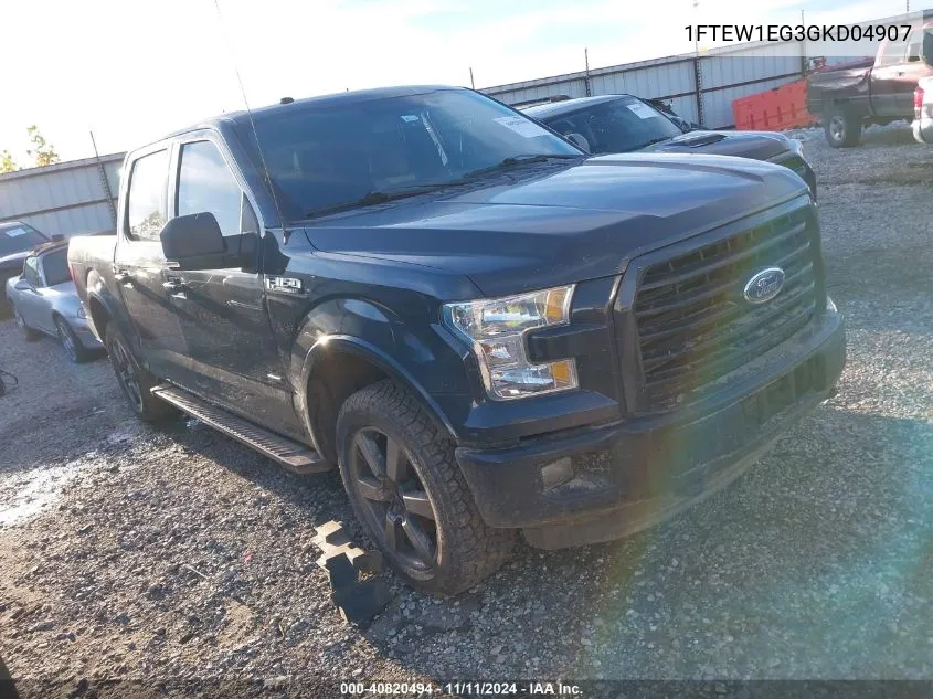 2016 Ford F-150 Xlt VIN: 1FTEW1EG3GKD04907 Lot: 40820494