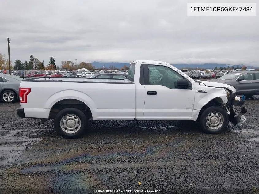 2016 Ford F-150 Xl VIN: 1FTMF1CP5GKE47484 Lot: 40830197