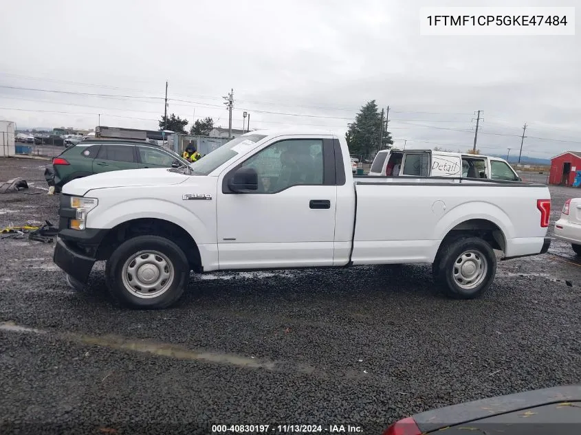 2016 Ford F-150 Xl VIN: 1FTMF1CP5GKE47484 Lot: 40830197