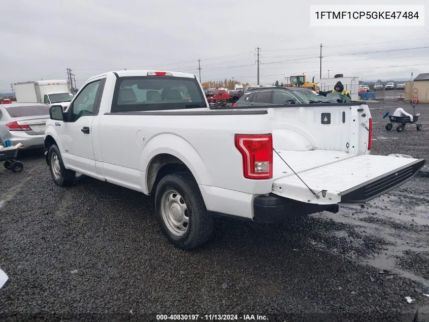 2016 Ford F-150 Xl VIN: 1FTMF1CP5GKE47484 Lot: 40830197