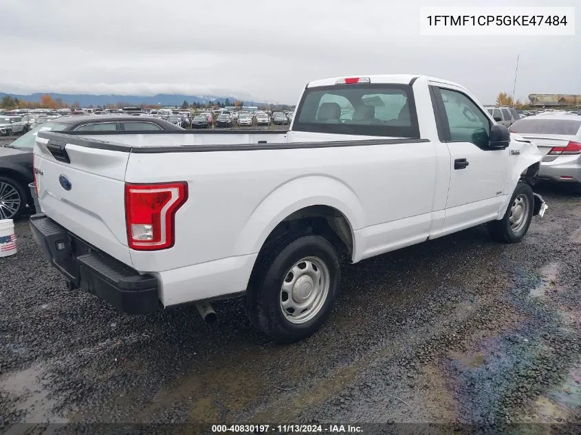 2016 Ford F-150 Xl VIN: 1FTMF1CP5GKE47484 Lot: 40830197