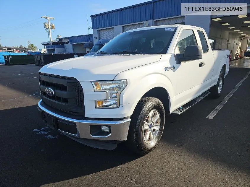 2016 Ford F150 Super Cab VIN: 1FTEX1E83GFD50946 Lot: 40833437