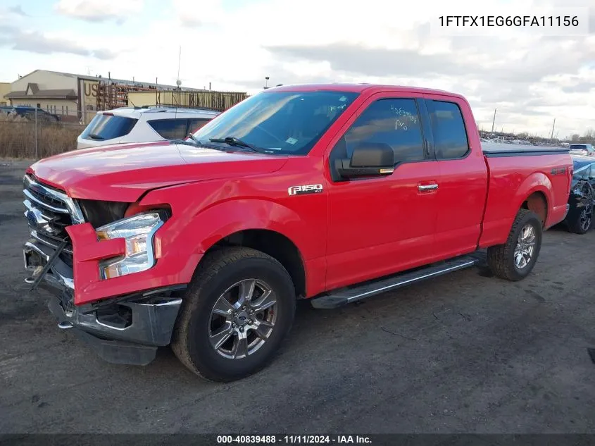 2016 Ford F-150 Xlt VIN: 1FTFX1EG6GFA11156 Lot: 40839488