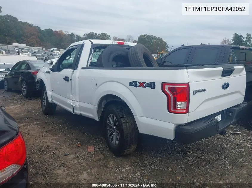 2016 Ford F-150 Xl VIN: 1FTMF1EP3GFA42052 Lot: 40854836