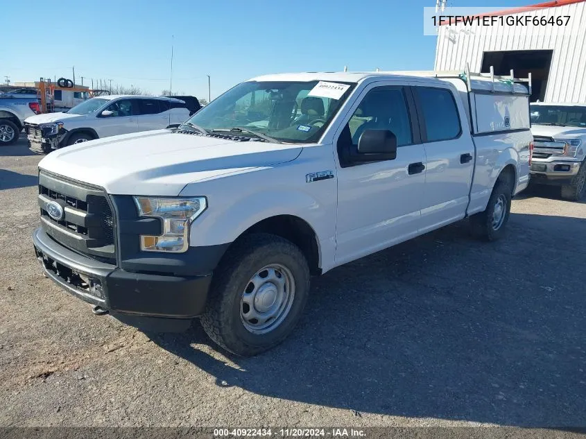 2016 Ford F-150 Xl VIN: 1FTFW1EF1GKF66467 Lot: 40922434