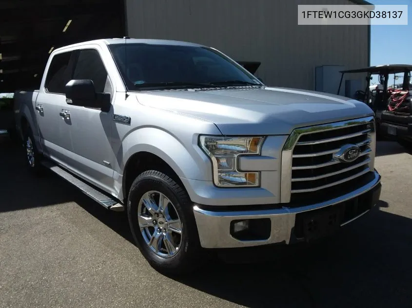 2016 Ford F-150 Xlt VIN: 1FTEW1CG3GKD38137 Lot: 40935799