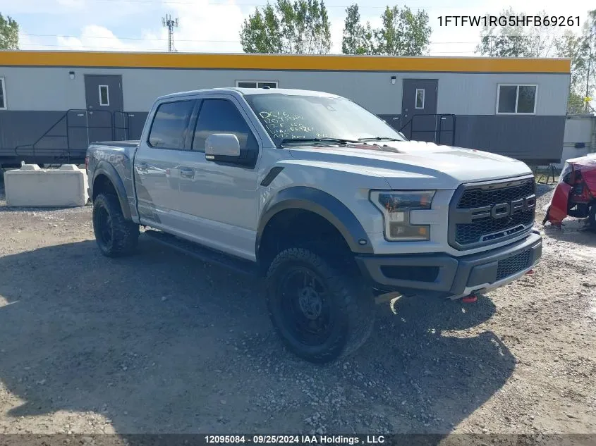 2017 Ford F-150 Raptor VIN: 1FTFW1RG5HFB69261 Lot: 12095084