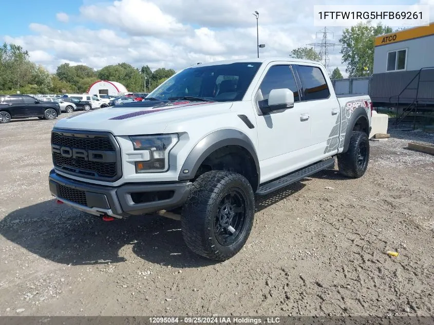 2017 Ford F-150 Raptor VIN: 1FTFW1RG5HFB69261 Lot: 12095084