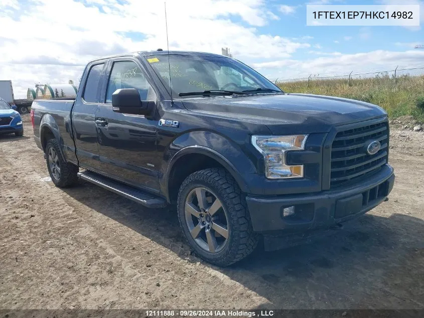 2017 Ford F150 Super Cab VIN: 1FTEX1EP7HKC14982 Lot: 12111888