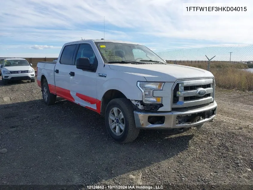 2017 Ford F150 Supercrew VIN: 1FTFW1EF3HKD04015 Lot: 12128662