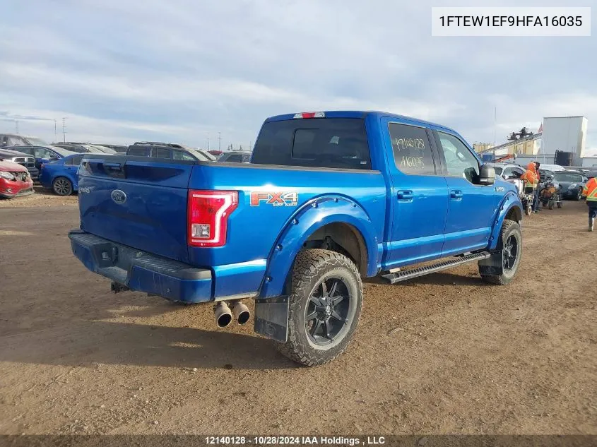 2017 Ford F-150 Xlt VIN: 1FTEW1EF9HFA16035 Lot: 12140128