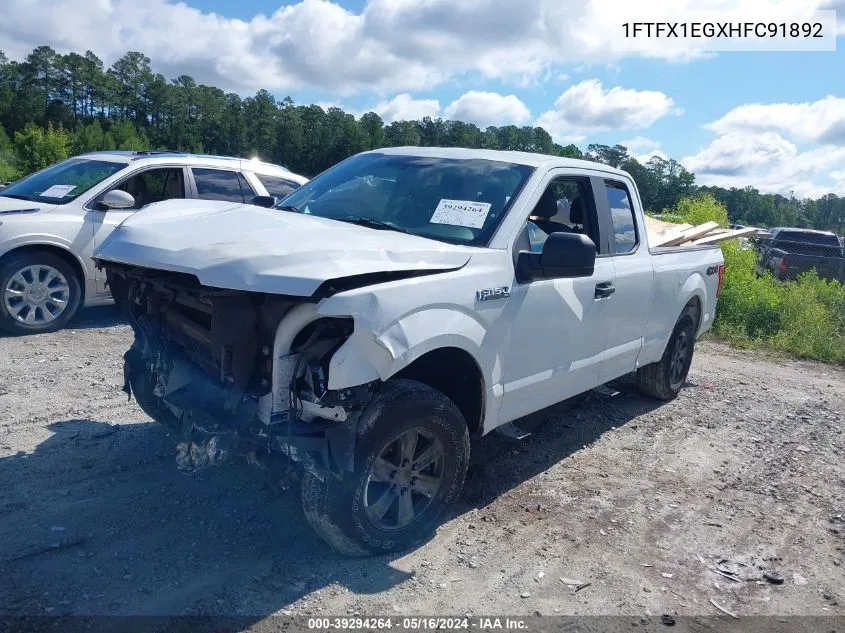 2017 Ford F-150 Xl VIN: 1FTFX1EGXHFC91892 Lot: 39294264