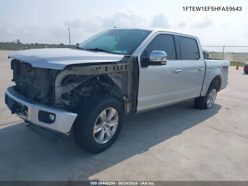 1FTEW1EF5HFA59643 2017 Ford F-150 Platinum