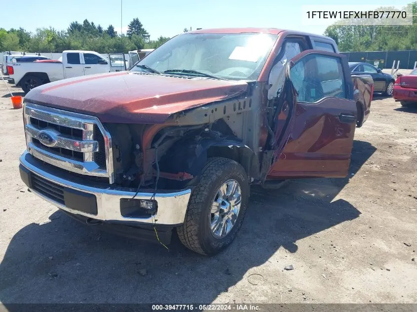 2017 Ford F-150 Xlt VIN: 1FTEW1EFXHFB77770 Lot: 39477715