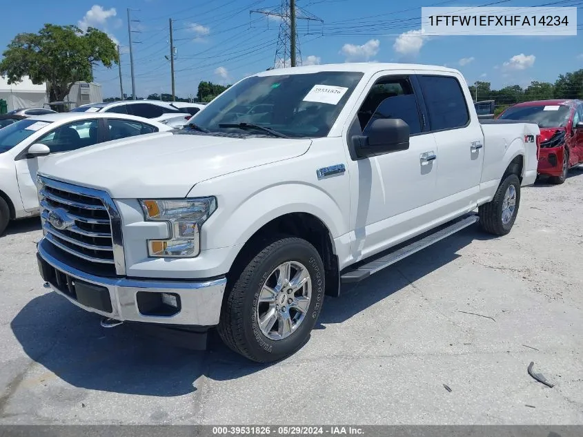 2017 Ford F-150 Xlt VIN: 1FTFW1EFXHFA14234 Lot: 39531826