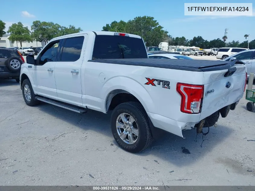 1FTFW1EFXHFA14234 2017 Ford F-150 Xlt