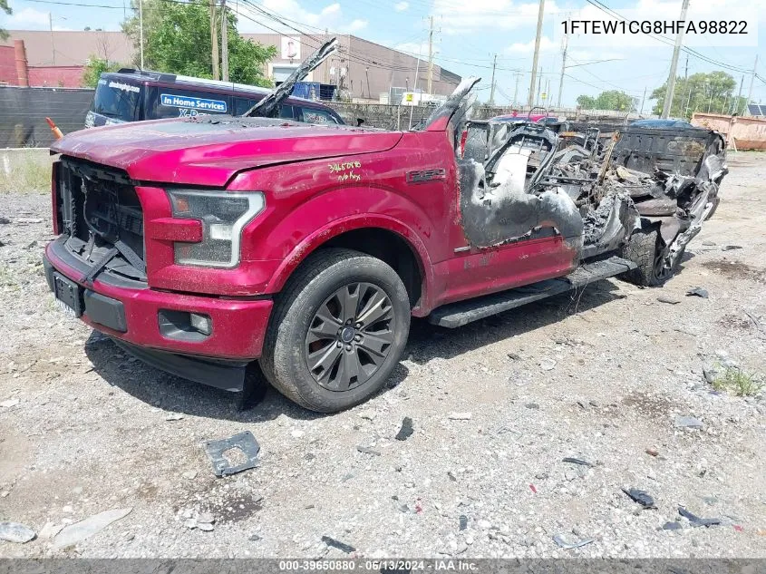 1FTEW1CG8HFA98822 2017 Ford F-150 Lariat