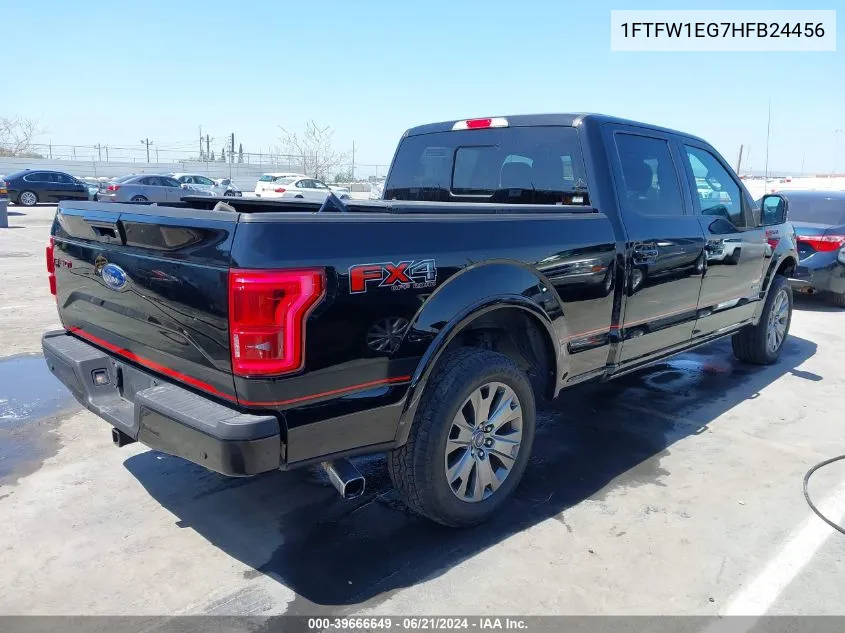 1FTFW1EG7HFB24456 2017 Ford F-150 Lariat