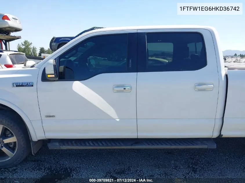 1FTFW1EG6HKD36742 2017 Ford F-150 Lariat