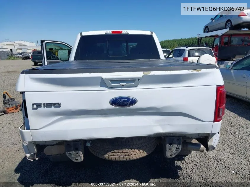 1FTFW1EG6HKD36742 2017 Ford F-150 Lariat