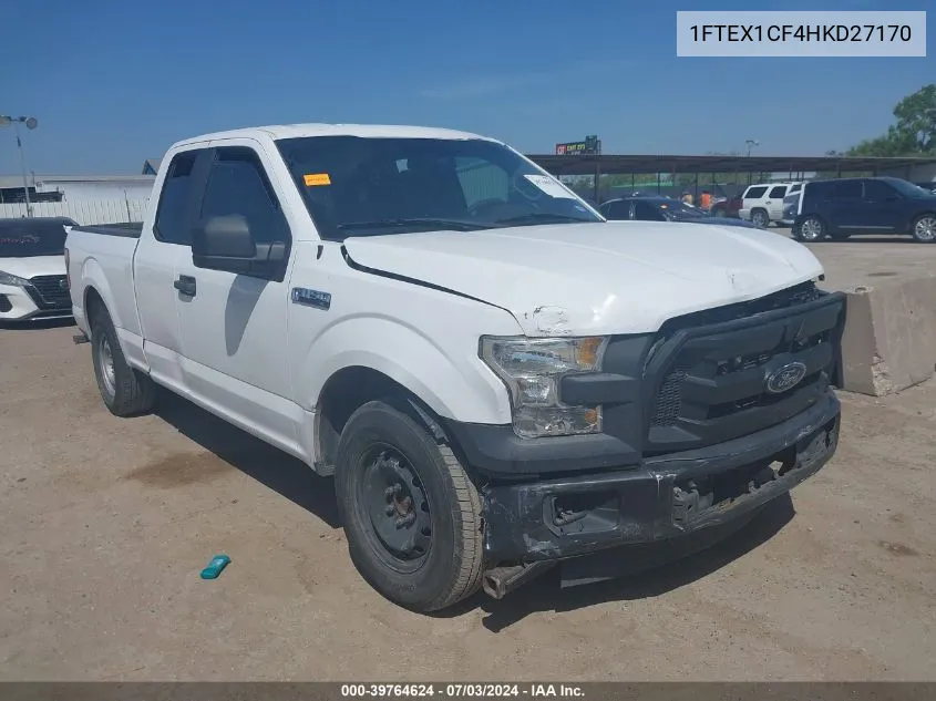 1FTEX1CF4HKD27170 2017 Ford F-150 Xl