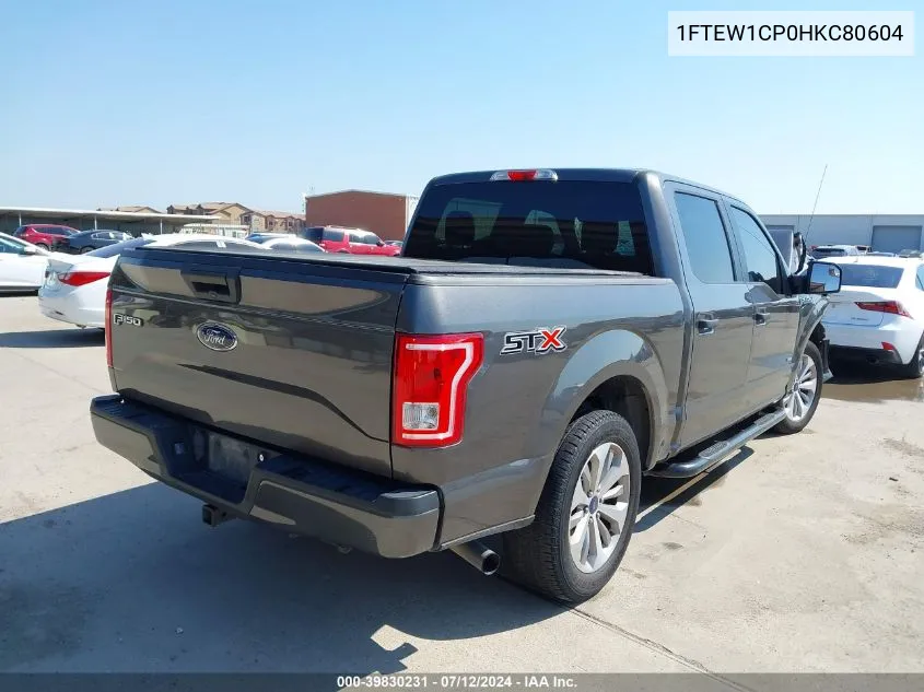 2017 Ford F-150 Xl VIN: 1FTEW1CP0HKC80604 Lot: 39830231