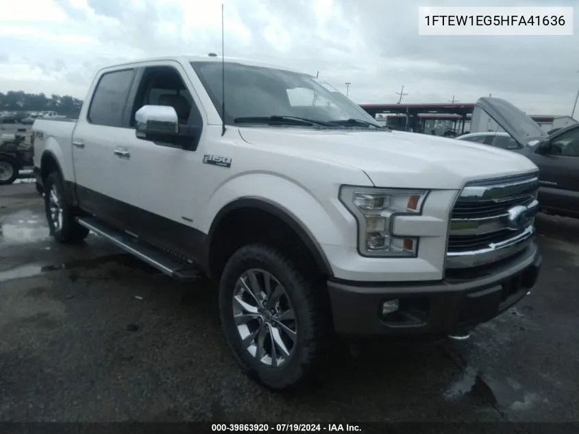 1FTEW1EG5HFA41636 2017 Ford F-150 Lariat