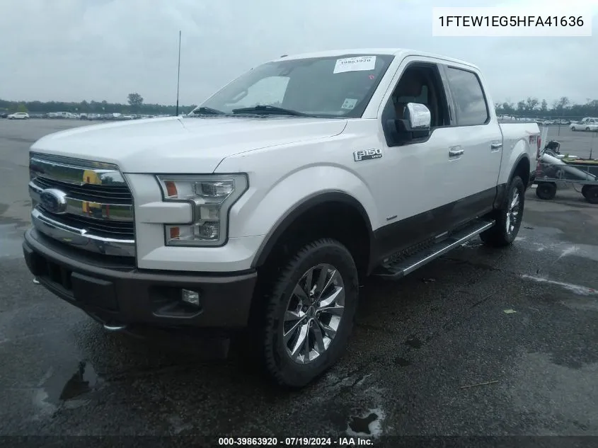 1FTEW1EG5HFA41636 2017 Ford F-150 Lariat