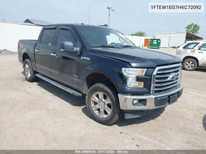 1FTEW1EG7HKC72092 2017 Ford F-150 Xlt