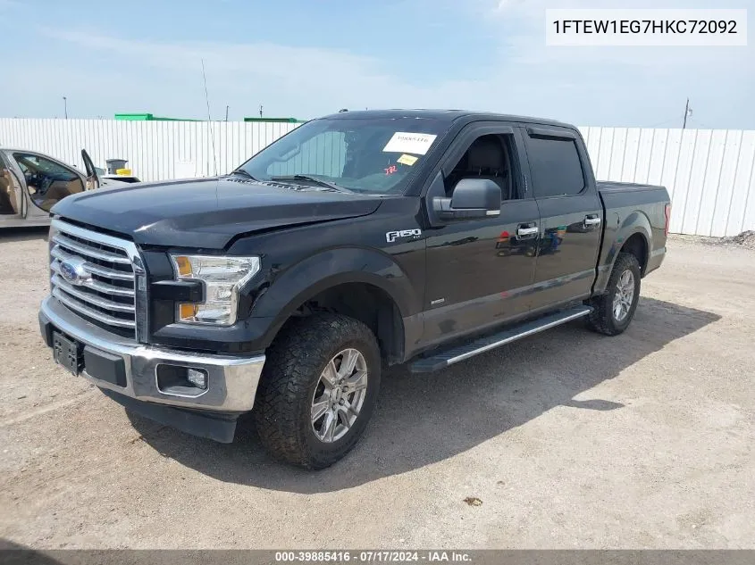 1FTEW1EG7HKC72092 2017 Ford F-150 Xlt