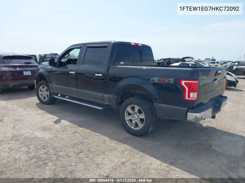 1FTEW1EG7HKC72092 2017 Ford F-150 Xlt