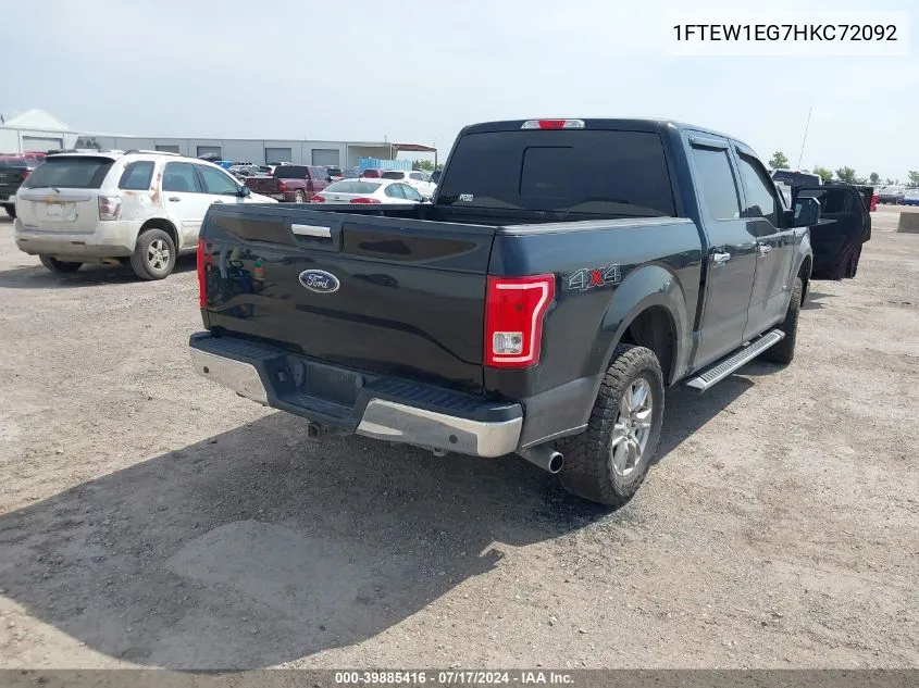 1FTEW1EG7HKC72092 2017 Ford F-150 Xlt