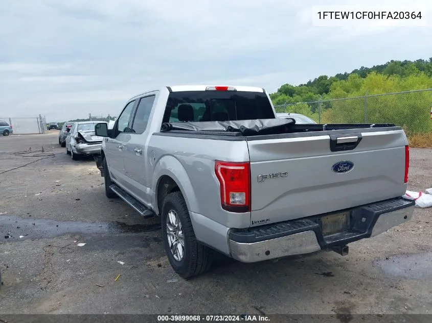 2017 Ford F-150 Xlt VIN: 1FTEW1CF0HFA20364 Lot: 39899068