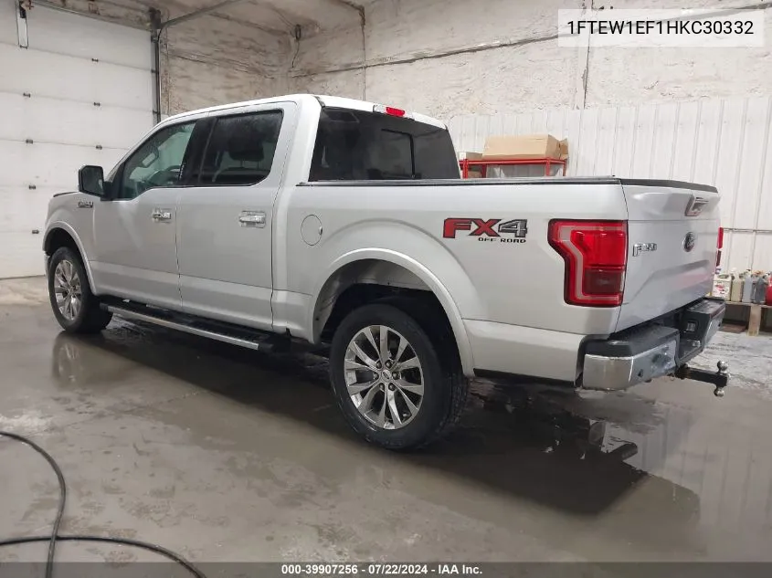 1FTEW1EF1HKC30332 2017 Ford F-150 Lariat