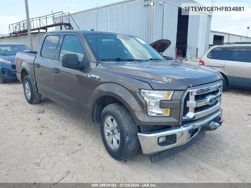 1FTEW1C87HFB34881 2017 Ford F-150 Xlt