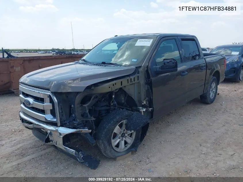 1FTEW1C87HFB34881 2017 Ford F-150 Xlt