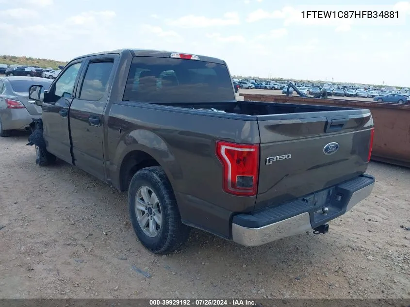 1FTEW1C87HFB34881 2017 Ford F-150 Xlt