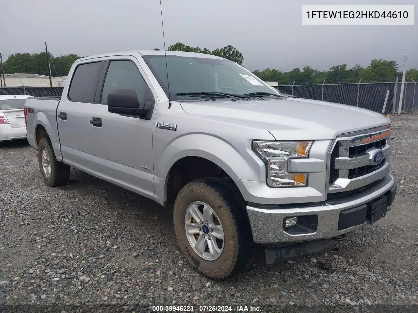 2017 Ford F-150 Xlt VIN: 1FTEW1EG2HKD44610 Lot: 39945223