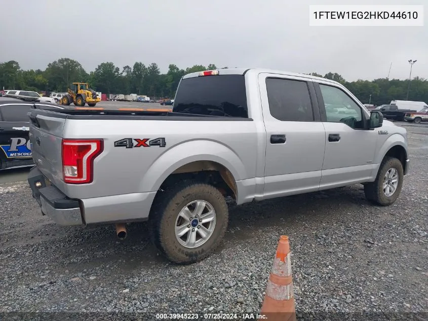 2017 Ford F-150 Xlt VIN: 1FTEW1EG2HKD44610 Lot: 39945223