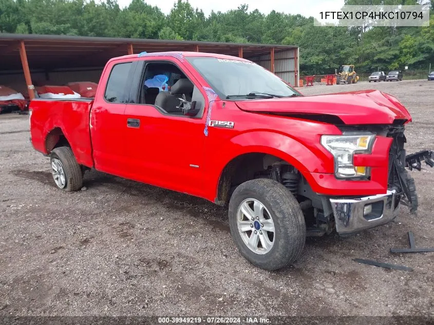 2017 Ford F150 Super Cab VIN: 1FTEX1CP4HKC10794 Lot: 39949219