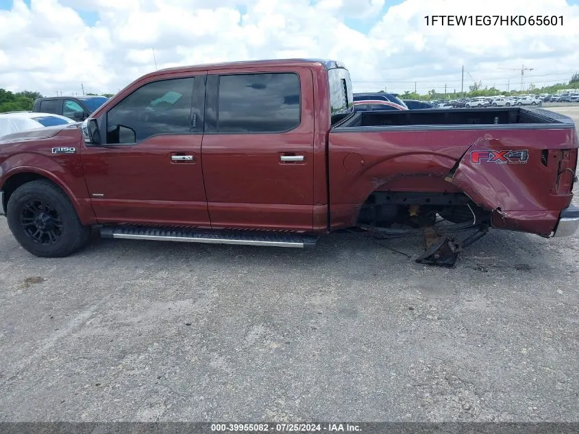 2017 Ford F-150 Lariat VIN: 1FTEW1EG7HKD65601 Lot: 39955082