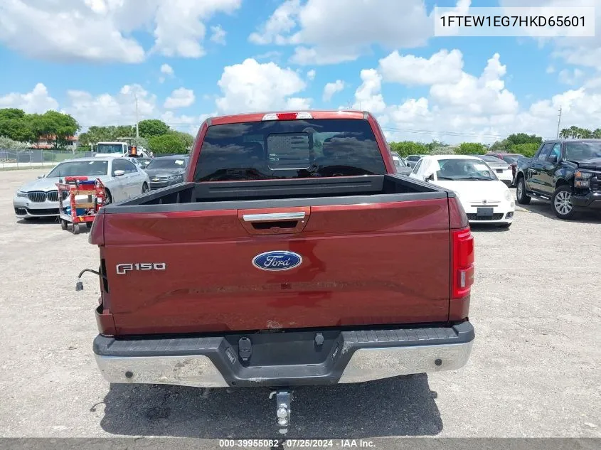 1FTEW1EG7HKD65601 2017 Ford F-150 Lariat