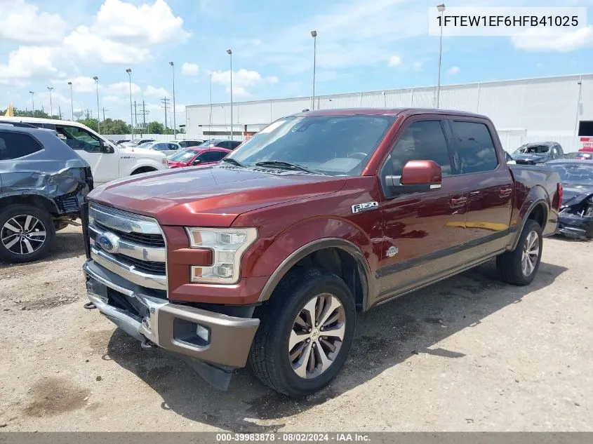 2017 Ford F-150 King Ranch VIN: 1FTEW1EF6HFB41025 Lot: 39983878